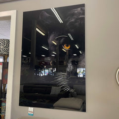 Panther Face Tempered Glass w / Foil Wall Art - Ornate Home