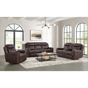 Panther Neono Brown 3-Piece Living Room Set - Ornate Home