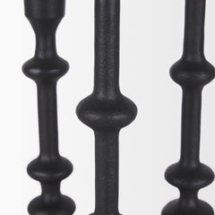 Paolo Matte Black Metal Candle Holder (Set of 3) - Ornate Home