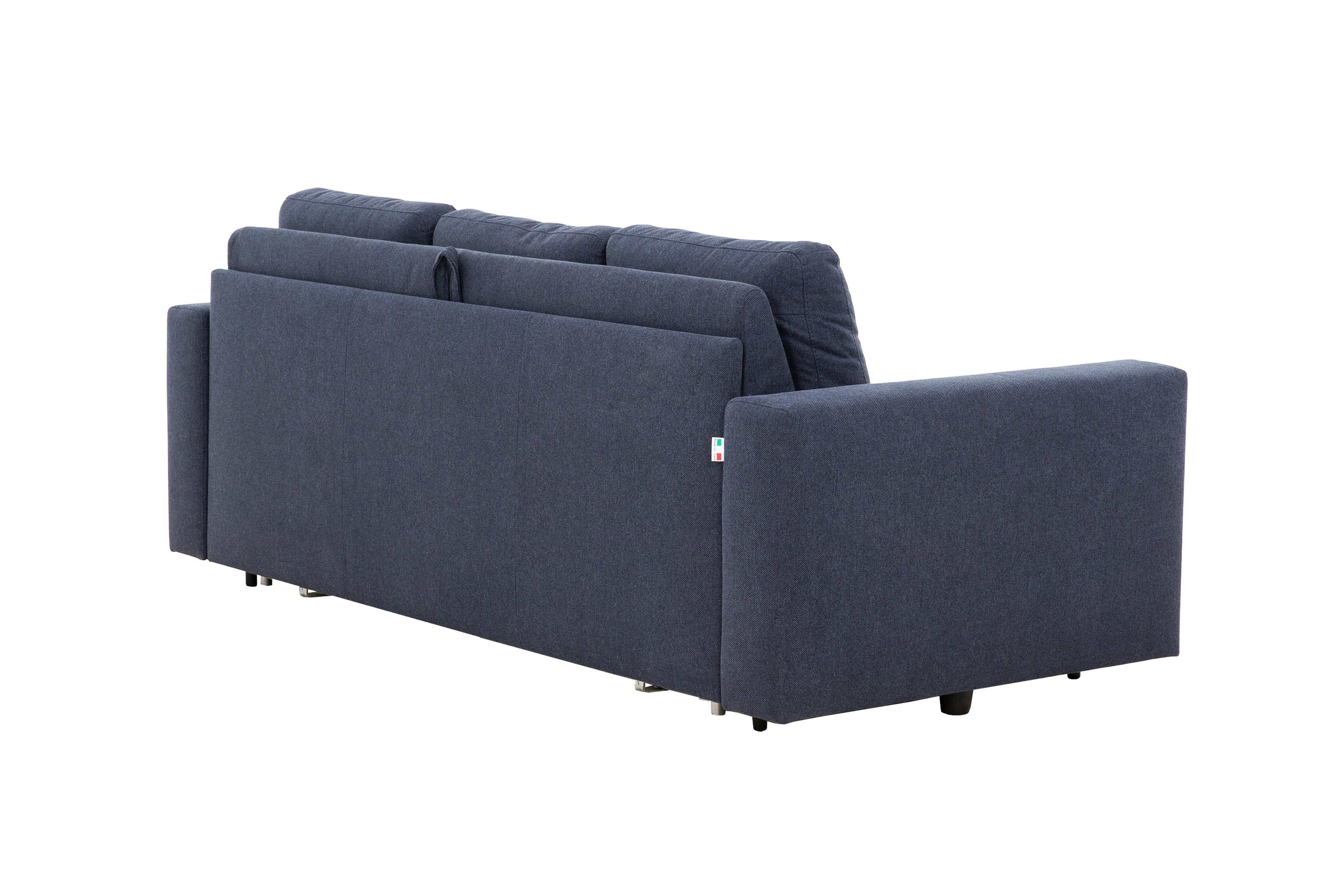 Stearns & Foster® Paolo Deep Blue Queen Sleeper Sofa w/ Memory Foam Mattress - Ornate Home