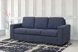 Stearns & Foster® Giorgio Deep Blue Queen Sleeper Sofa w/ Memory Foam Mattress - Ornate Home