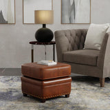 Papa's Brown Ottoman - Ornate Home