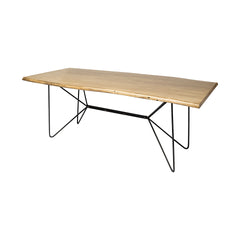 Papillion Blonde/Black Rectangular Dining Table - Ornate Home