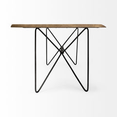 Papillion Blonde/Black Rectangular Dining Table - Ornate Home