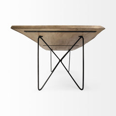 Papillion Blonde/Black Rectangular Dining Table - Ornate Home