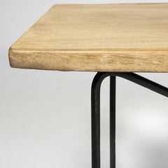 Papillion Blonde Wood and Iron Dining Bench