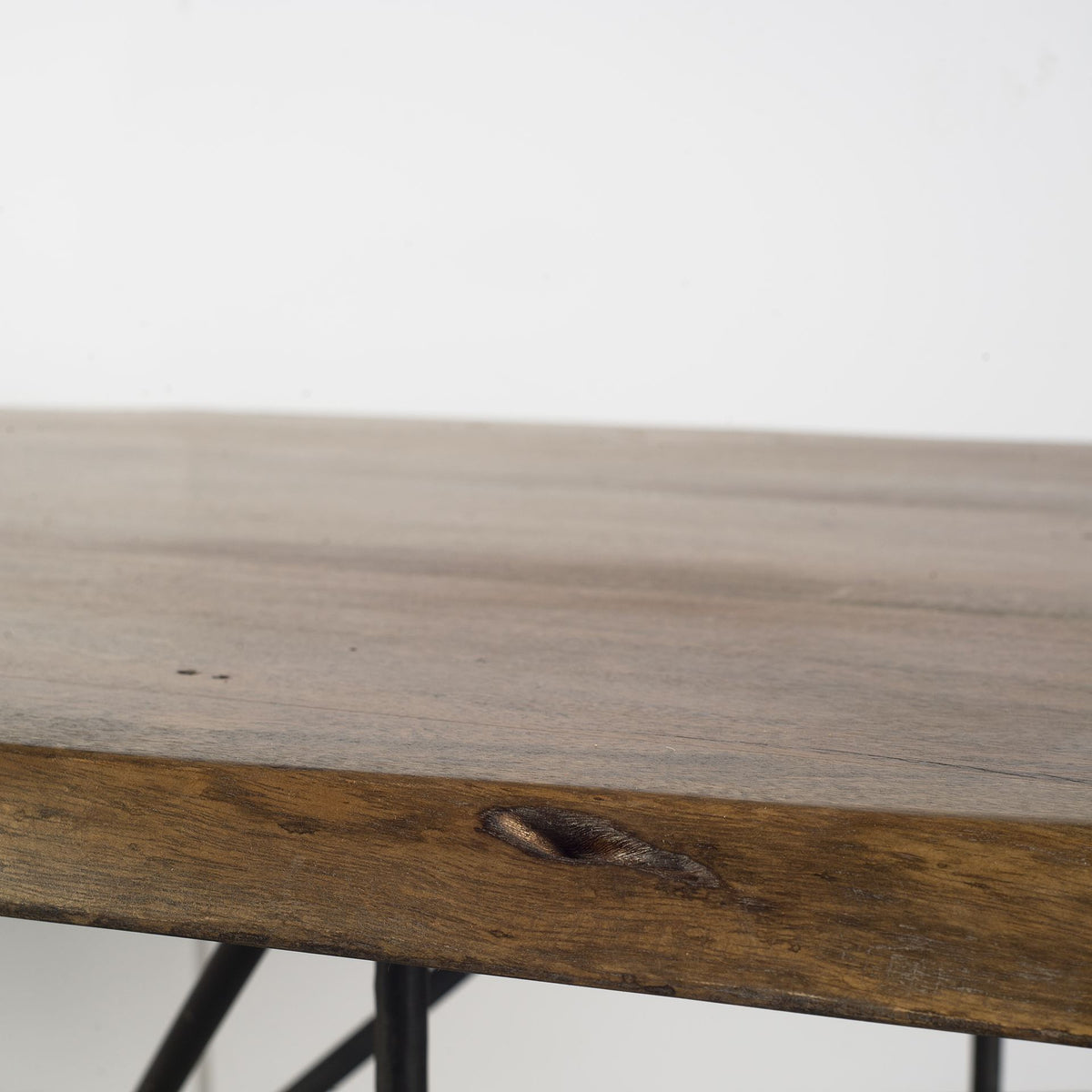 Papillion Natural/Black Rectangular Dining Table - Ornate Home