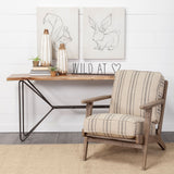 Papillion Natural Solid Wood and Iron Console Table - Ornate Home