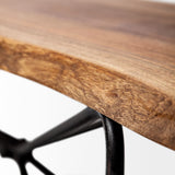Papillion Natural Solid Wood and Iron Dining Bench - Ornate Home