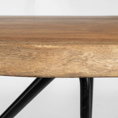 Papillion Natural Solid Wood and Live Edge Iron Office Desk - Ornate Home