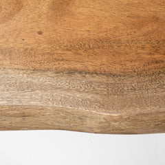 Papillion Natural Solid Wood and Live Edge Iron Office Desk - Ornate Home