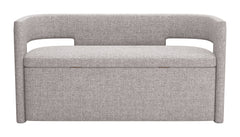 Papua Gray Storage Bench - Ornate Home