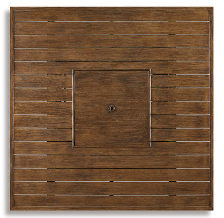 Paradise Trail Medium Brown Bar Table with Fire Pit - Ornate Home