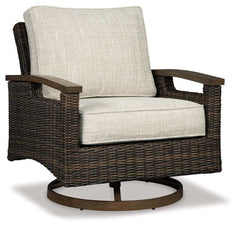 Paradise Trail Medium Brown Outdoor Fire Pit Table & Chair Set / 5pc - Ornate Home