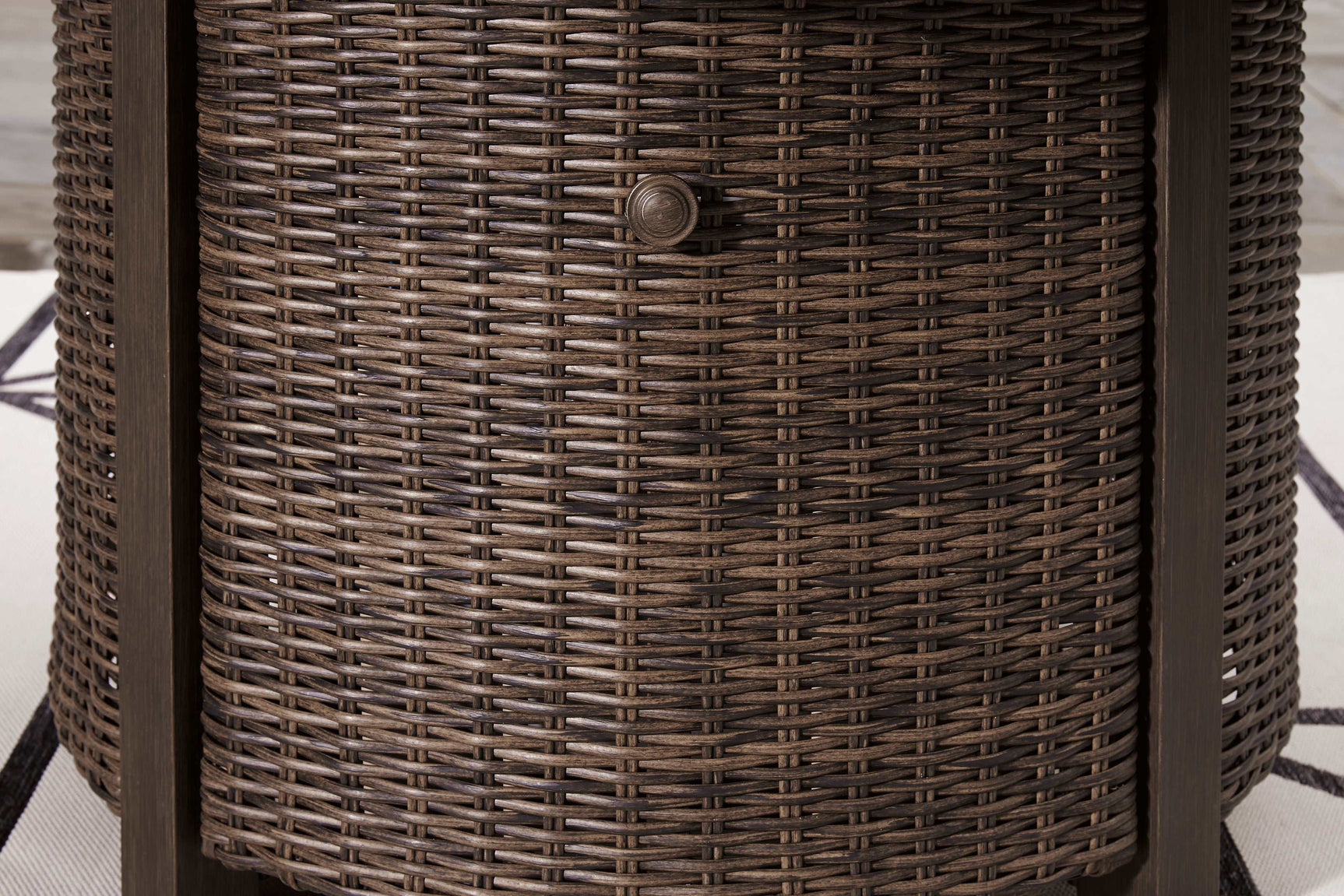 Paradise Trail Medium Brown Outdoor Fire Pit Table & Chair Set / 5pc - Ornate Home