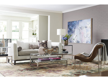 Paradox Stainless Steel/Clear Cocktail Table - Ornate Home