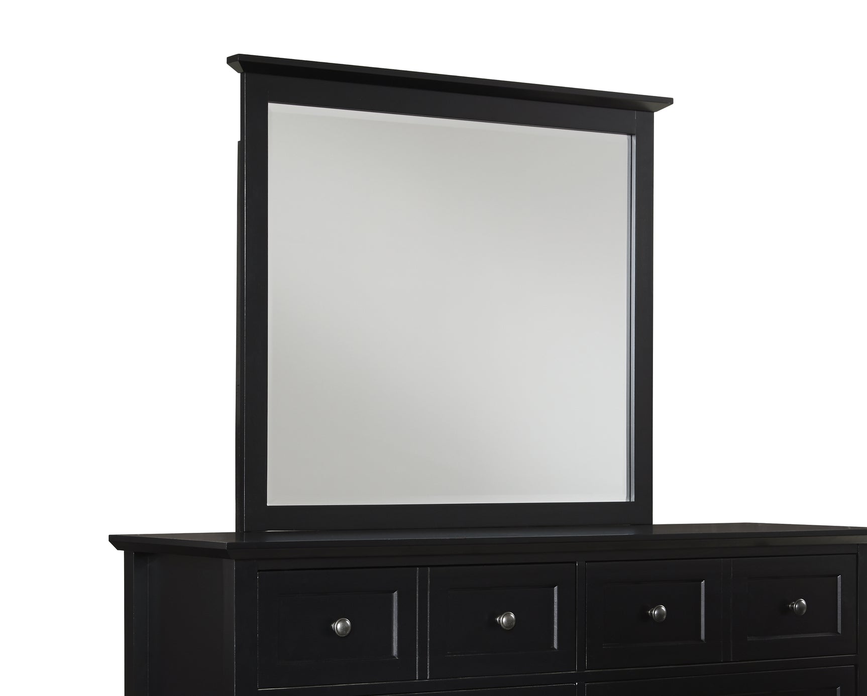 Paragon Beveled Glass Mirror in Black - Ornate Home