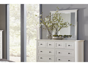 Paragon Beveled Glass Mirror in White - Ornate Home
