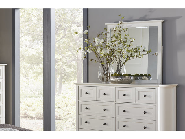 Paragon Beveled Glass Mirror in White - Ornate Home