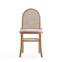 Paragon Dining Chair 1.0 with Cream Cushions in Nature and Cane (set of 2) - Ornate Home