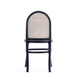 Paragon Dining Chair 1.0 with Grey Cushions in Black and Cane (set of 2) - Ornate Home