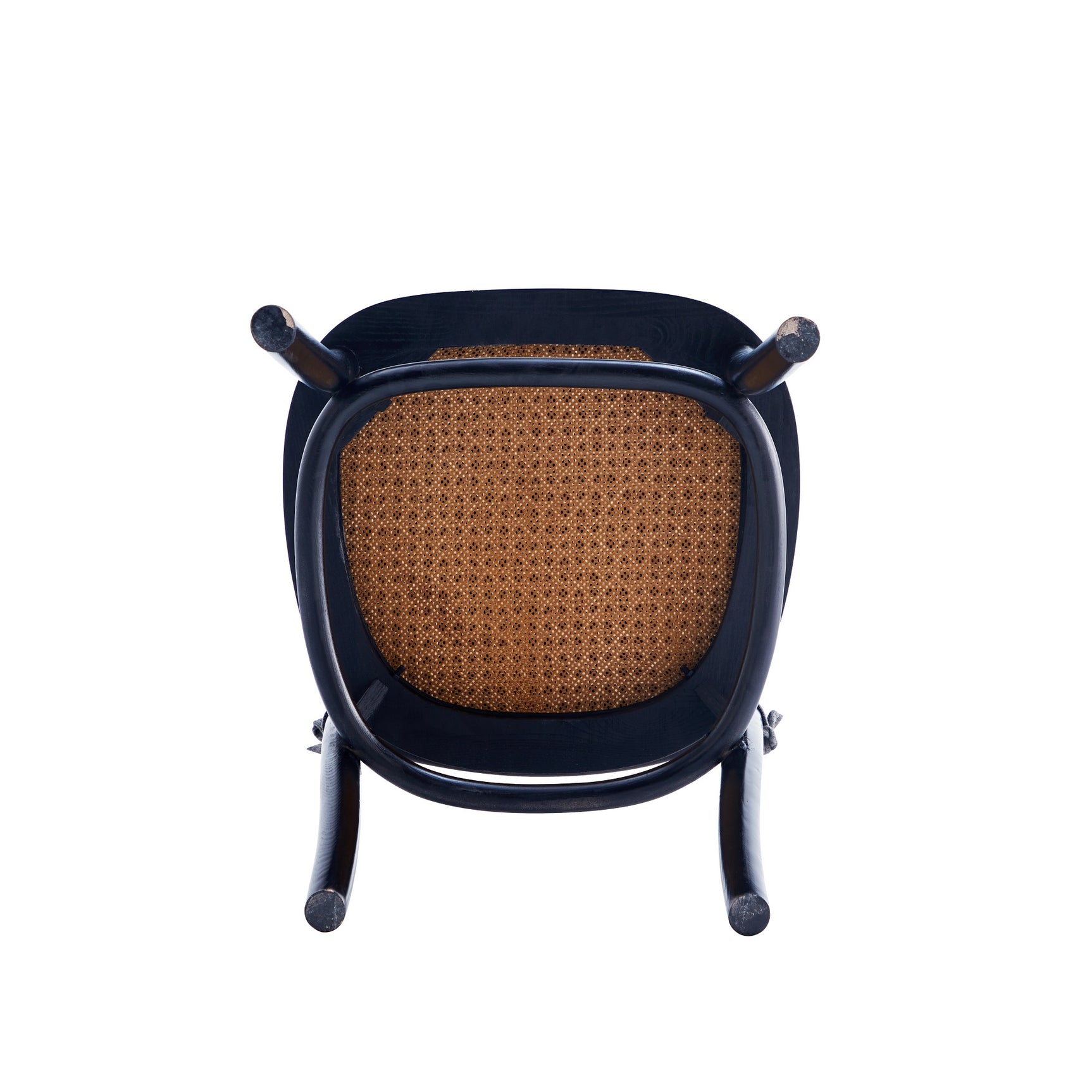 Paragon Dining Chair 1.0 with Grey Cushions in Black and Cane (set of 4) - Ornate Home