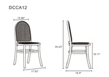 Paragon Dining Chair 2.0 in Black and Cane (set of 2) - Ornate Home