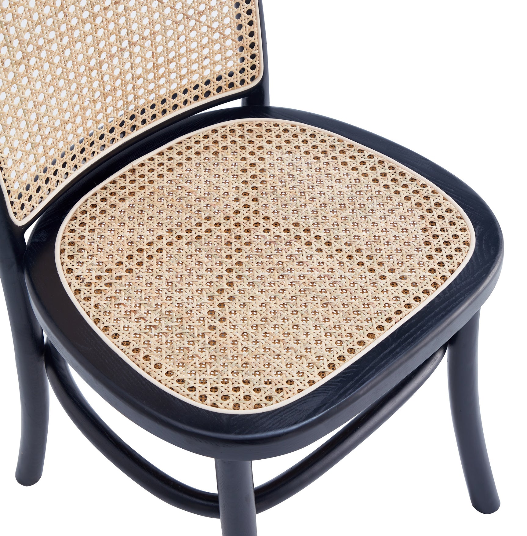 Paragon Dining Chair 2.0 in Black and Cane (set of 2) - Ornate Home