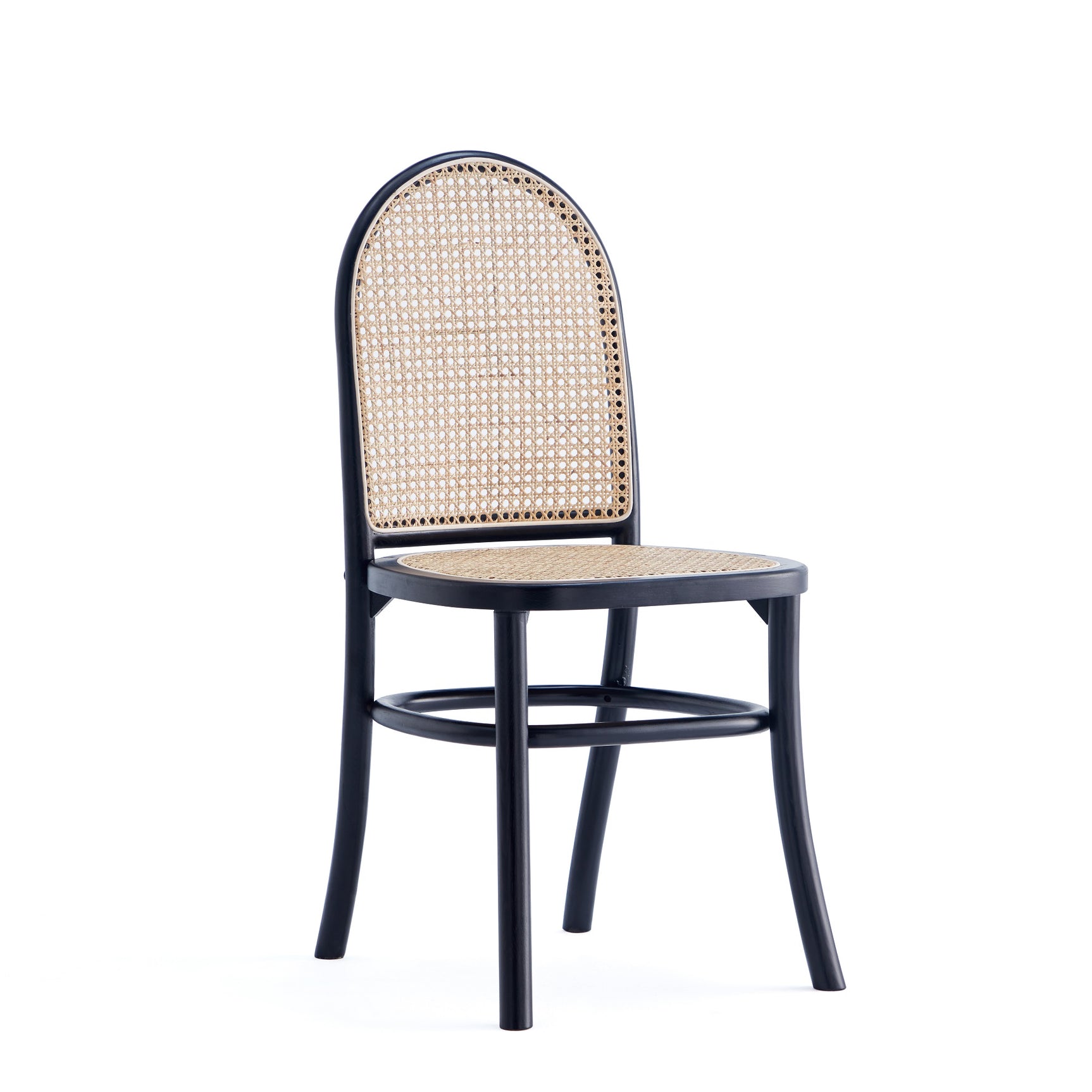 Paragon Dining Chair 2.0 in Black and Cane (set of 2) - Ornate Home