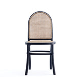 Paragon Dining Chair 2.0 in Black and Cane (set of 2) - Ornate Home