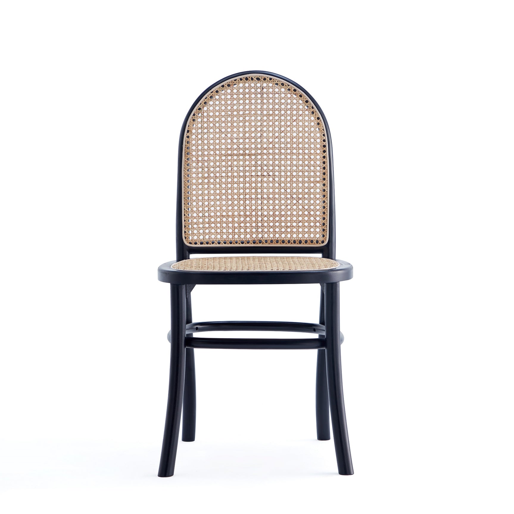 Paragon Dining Chair 2.0 in Black and Cane (set of 2) - Ornate Home