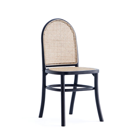 Paragon Dining Chair 2.0 in Black and Cane (set of 4) - Ornate Home