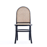 Paragon Dining Chair 2.0 in Black and Cane (set of 4) - Ornate Home