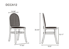 Paragon Dining Chair 2.0 in Nature and Cane (set of 2) - Ornate Home
