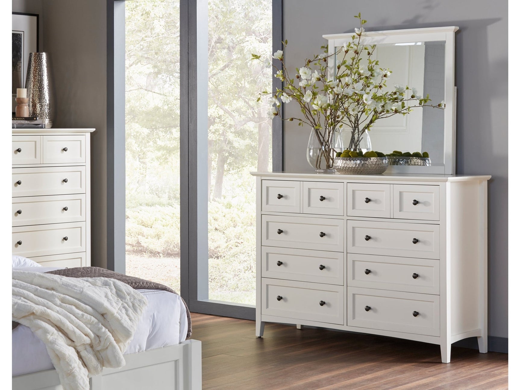 Paragon Eight Drawer Dresser in White - Ornate Home