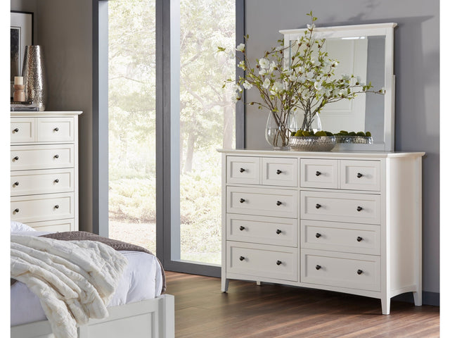Paragon Eight Drawer Dresser in White - Ornate Home