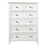 Paragon Five Drawer Chest in White - Ornate Home