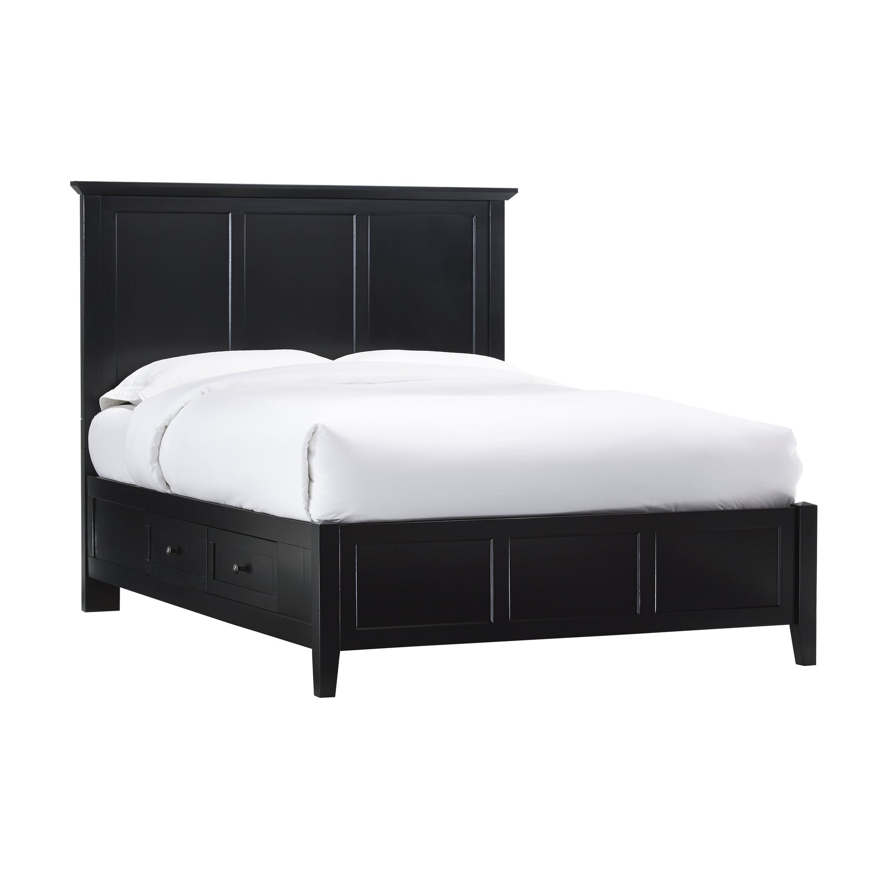 Paragon Four Drawer Wood California King Storage Bed in Black - Ornate Home