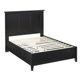 Paragon Four Drawer Wood California King Storage Bed in Black - Ornate Home