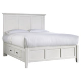 Paragon Four Drawer Wood Eastern King Storage Bed in White - Ornate Home