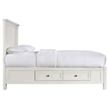 Paragon Four Drawer Wood Eastern King Storage Bed in White - Ornate Home