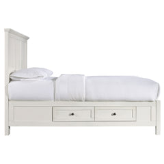 Paragon Four Drawer Wood Eastern King Storage Bed in White - Ornate Home