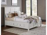 Paragon Four Drawer Wood Full Storage Bed in White - Ornate Home