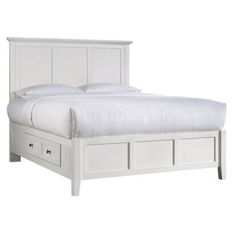 Paragon Four Drawer Wood Full Storage Bed in White - Ornate Home