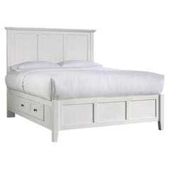 Paragon Four Drawer Wood Queen Storage Bed in White - Ornate Home