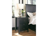 Paragon Three-Drawer Nightstand in Black - Ornate Home