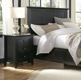 Paragon Three-Drawer Nightstand in Black - Ornate Home