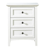 Paragon Three Drawer Nightstand in White - Ornate Home