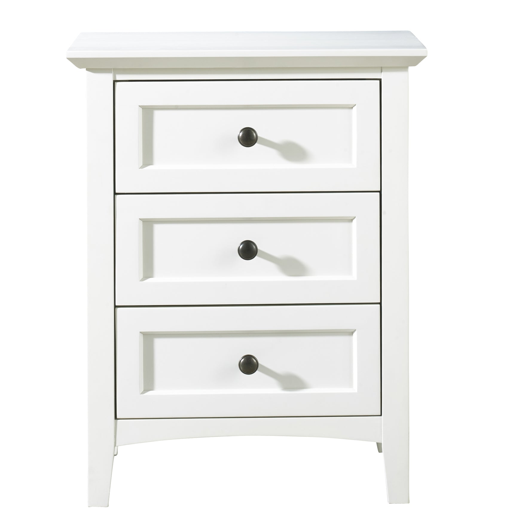 Paragon Three Drawer Nightstand in White - Ornate Home