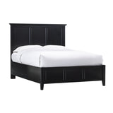 Paragon Wood California King Panel Bed in Black - Ornate Home